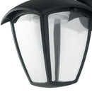 Lanterna Verso Basso Alluminio Nero Diffusore Policarbonato Esterno Led 12 watt Luce Naturale Intec LANT-LADY/AP1B-2