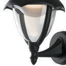 Lanterna Tonda Verso Alto Alluminio Nero Diffusore Policarbonato Led 12 watt Luce Naturale Intec LANT-MEGAN/AP1A-2