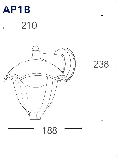 Lanterna Tonda Verso Basso Alluminio Nero Diffusore Policarbonato Led 12 watt Luce Naturale Intec LANT-MEGAN/AP1B-4