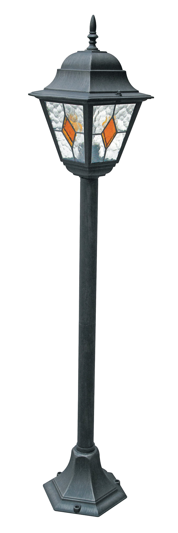 acquista Gartenmast für den Außenbereich, Aluminium, Schwarz, Gold, wasserdicht, dekorierter Diffusor E27 Intec LANT-PISA/P1