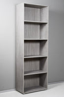 Libreria 5 Ripiani 68,8x35,3x200,6 cm in Truciolare Nobilitato Cemento-3