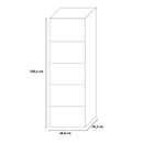 Libreria 5 Ripiani 68,8x35,3x200,6 cm in Truciolare Nobilitato Cemento-4