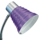 Lume per Scrivania Orientabile paralume Plastica Viola base Metallo Interno Moderno E14 Ambiente LDT055LEO-1