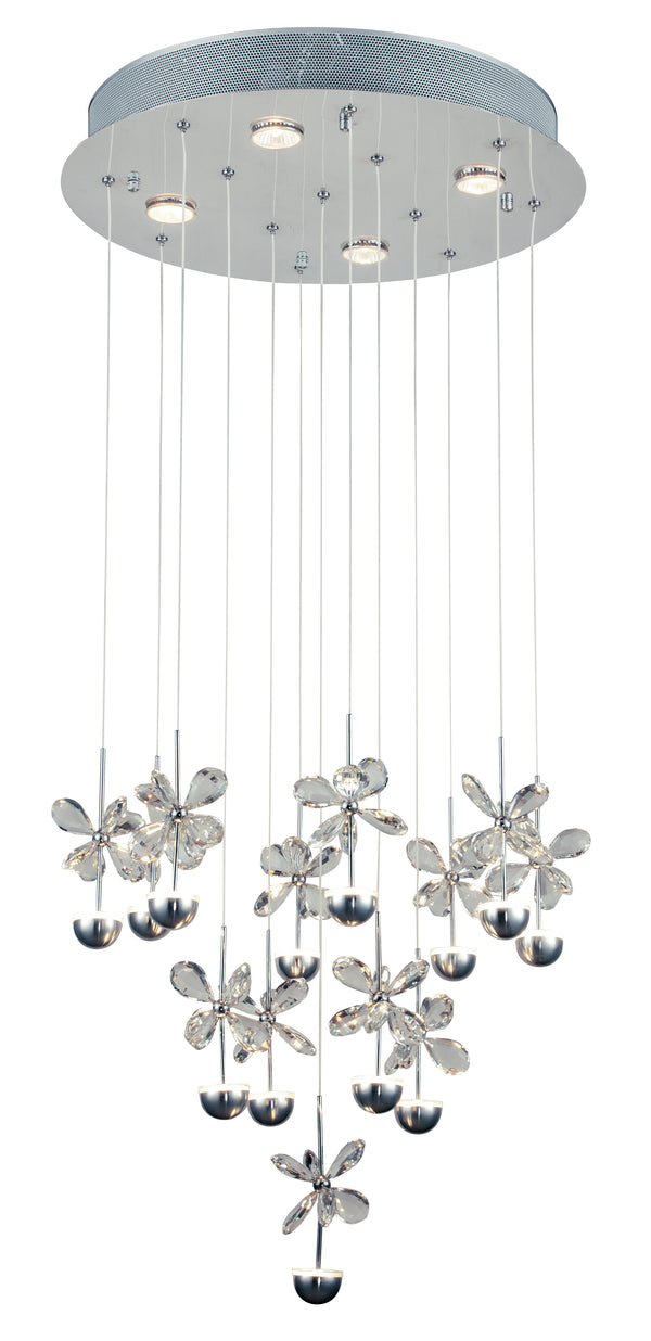 Deckenleuchte Metal Flowers in K9 Crystal Lamp Interior Led 21 Watt GU10 Natural Ambient Light LED-BELEN-PL10 acquista