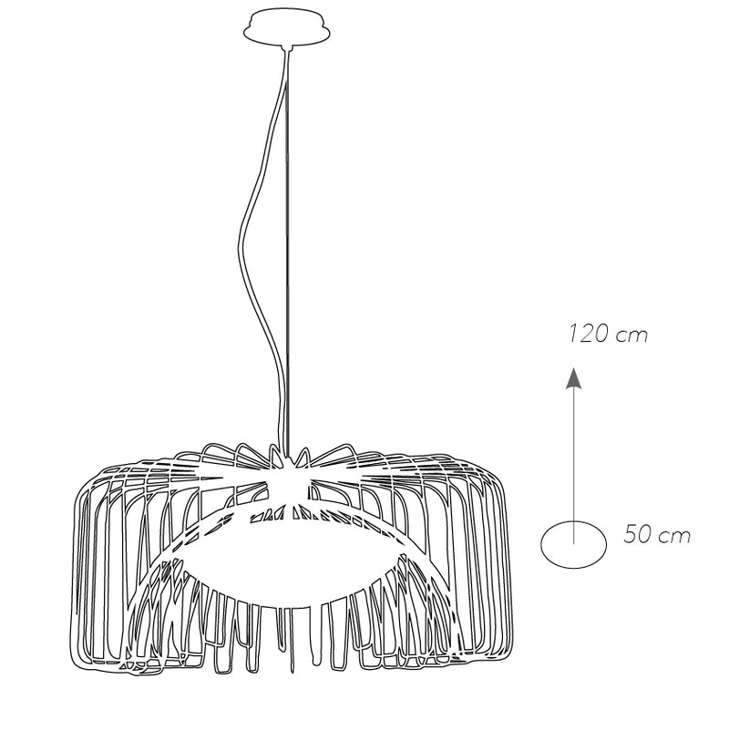 Lampadario Minimal Metallo Bianco Moderno Interno Led 24 watt Luce Naturale Ambiente LED-COUGAR-4