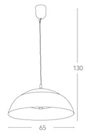 Sospensione Alluminio Bianco Doppio Fascio di Luce Lampadario Moderno Led 75 watt Luce Naturale Ambiente LED-DOLOMITE-S65-4