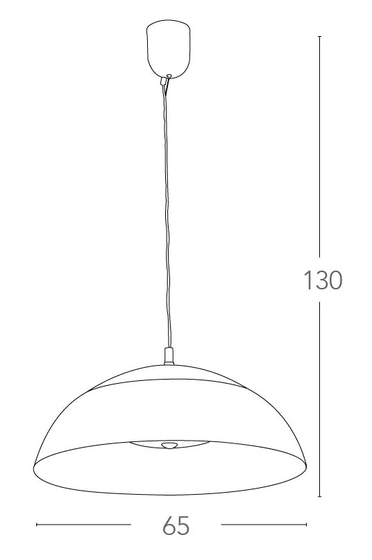 Sospensione Alluminio Bianco Doppio Fascio di Luce Lampadario Moderno Led 75 watt Luce Naturale Ambiente LED-DOLOMITE-S65-4