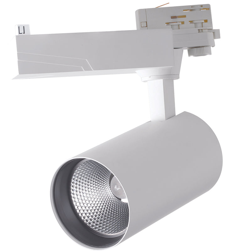 Binario Alluminio Pressofuso Bianco Faretto Led 20 watt Luce Calda Intec LED-EAGLE-W-20WC-1