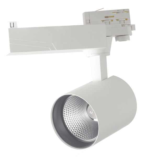 Stromschienenstrahler Aluminium Weiß Druckguss Led 20 Watt 4000 K Intec LED-EAGLE-W-20WM acquista