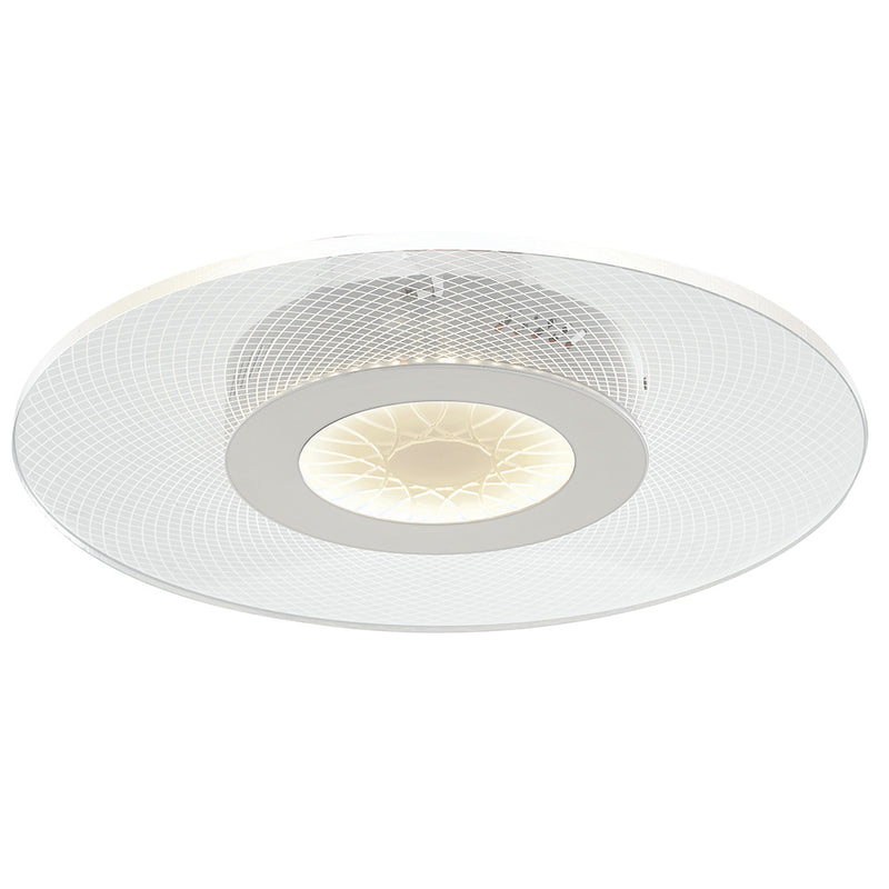 Plafoniera Tonda Bianca Metallo Acrilico Lampada Moderna Led 34 watt Luce Naturale Ambiente LED-ETERNITY-PL50-1