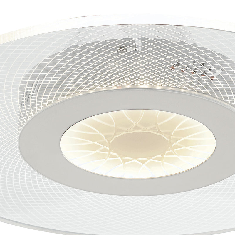 Plafoniera Tonda Bianca Metallo Acrilico Lampada Moderna Led 34 watt Luce Naturale Ambiente LED-ETERNITY-PL50-2