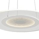 Lampadario sospeso Moderno Tondo Bianco Metallo Acrilico Led 34 watt Luce Naturale Ambiente LED-ETERNITY-S50-2