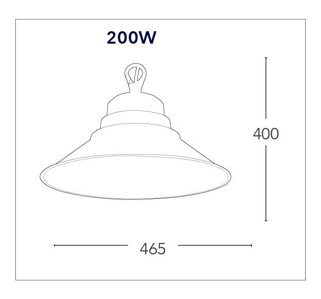 Lampada Alluminio Tenuta Stagna Led High Bay 200 watt 4000 K Intec LED-FUTURA-200W-3