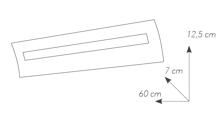 Applique Minimal Lampada Rettangolare Metallo Bianca Led 18 watt Luce Naturale Ambiente LED-HORIZON-AP60-4