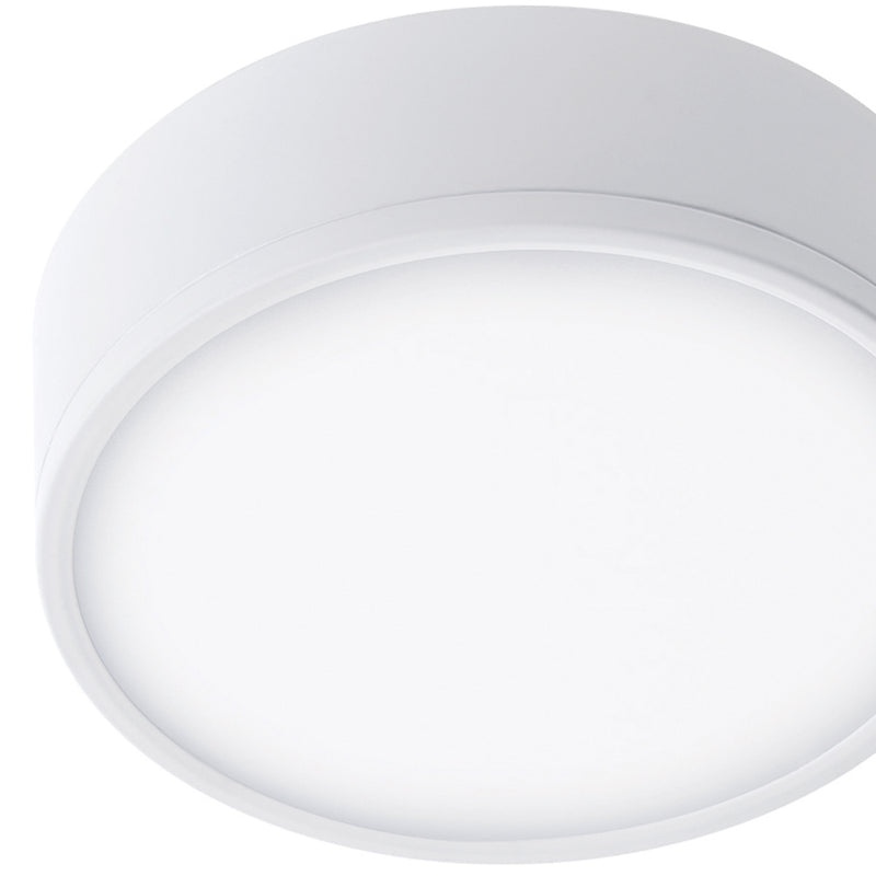 Plafoniera Tonda Bianca Alluminio Soffitto Ribassato Led 22 watt Luce Naturale Intec LED-KLIO-R17-2