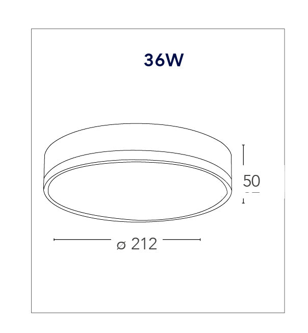 Plafoniera Bianco Goffrato Alluminio Tondo Cartongesso Led 36 watt Luce Naturale Intec LED-KLIO-R21-3