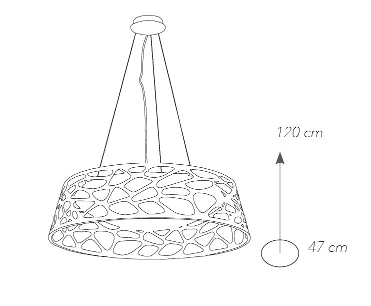 Lampadario Circolare Bianco Metallo Diffusore Opale Led 24 watt Luce Naturale Ambiente LED-MAUI-S47-4