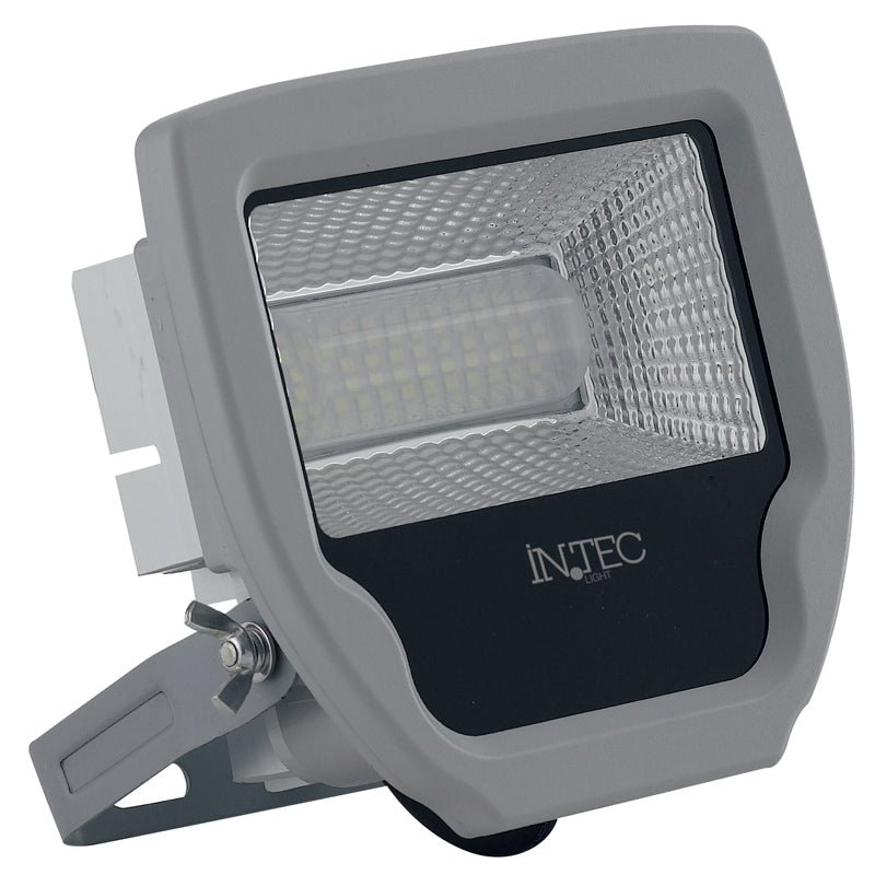 Proiettore Impermeabile Alluminio Silver Diffusore Led 30 watt Luce Fredda Intec LED-MAXWELL/30W-2