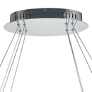 Lampadario Due Anelli Metallo Cromato Cristalli K9 Sospesione Led 54 watt Lune Naturale Ambiente LED-MELODY/S120-2