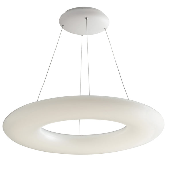 online Matello Chandelier White Opal Ring Modern Suspension Led 80 Watt Natural Ambient Light LED-MYLION-S75