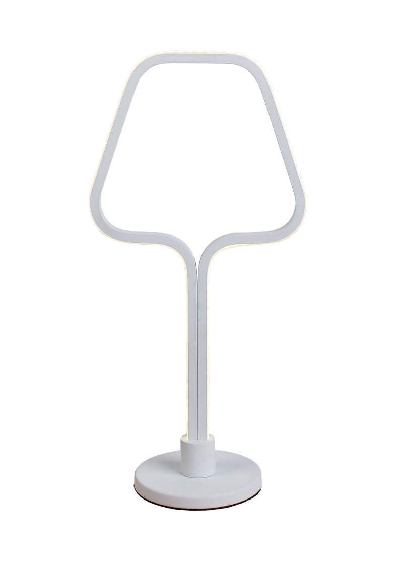 Lampada daTavolo Moderna Bianca Alluminio Profilo Led 70 watt Luce Calda Ambiente LED-PRESLEY-L-1