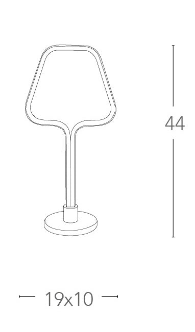 Lampada daTavolo Moderna Bianca Alluminio Profilo Led 70 watt Luce Calda Ambiente LED-PRESLEY-L-4