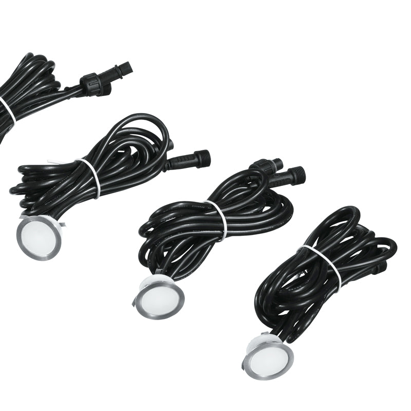 Kit 6 Faretti Calpestabili Pavimento Parete Alluminio Nikel Led 3,6 watt Luce Naturale Intec LED-RIDER-R6-2