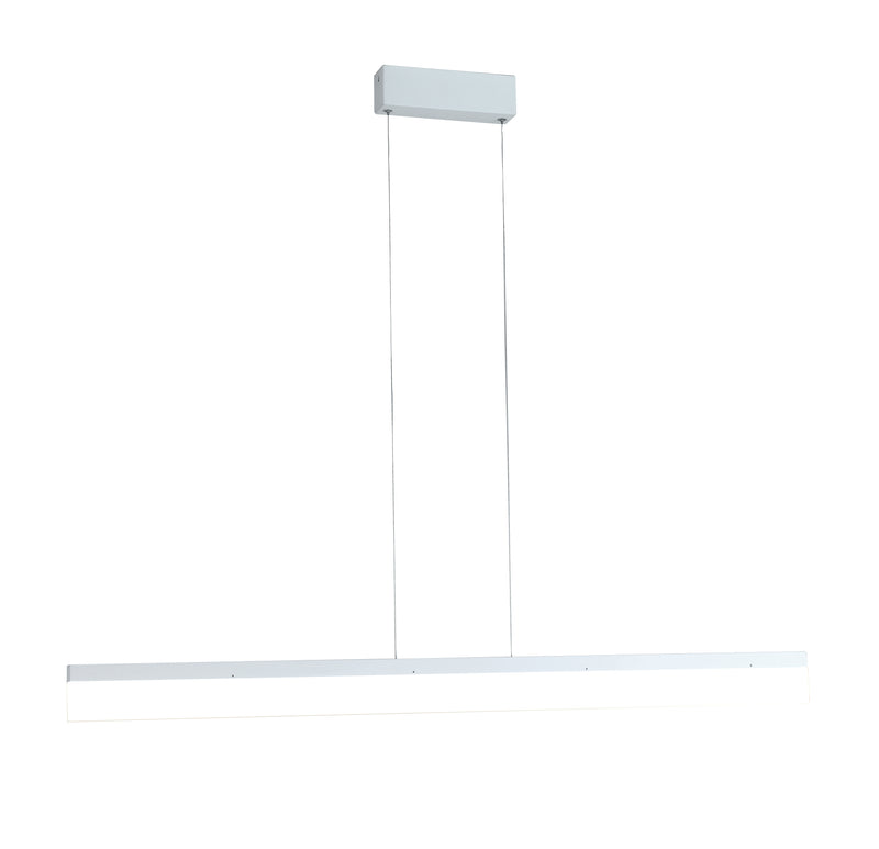 Lampadario a sospensione Rettangolare Bianco Alluminio Acrilico Led 36 watt Luce Naturale Ambiente LED-SATURN-S120-1