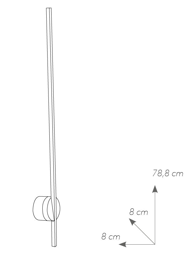 Applique Minimal Alluminio Bianca Led 8,4 watt Luce Naturale Ambiente LED-SHANGHAI-AP-3