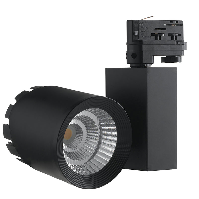 Faretto Binario Alluminio Pressofuso Nero Led 40 watt Luce Calda Intec LED-TRAIN-B-40WC-1