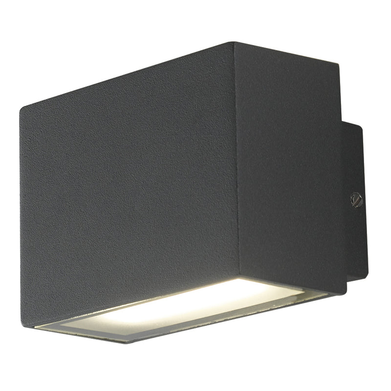 Applique Alluminio Nero Emissione Luminosa Superiore e Inferiore Led 6 watt Luce Naturale Intec LED-W-AGERA-90-1