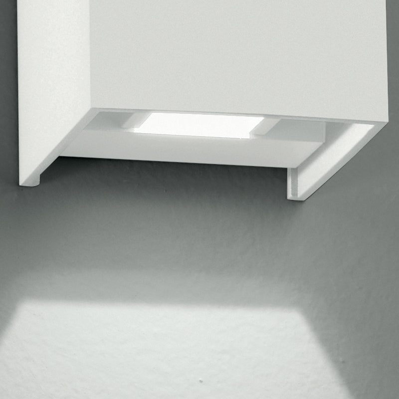 Applique Bianca Cubica Flusso Luce Regolabile Sopra e Sotto Led 4 watt Luce Calda Intec LED-W-ALFA/2W-2