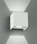 Applique Cubica Bianca Emissione Luce Superiore Inferiore Led 6 watt Luce Calda Intec LED-W-ALFA/6W-1