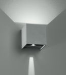 Applique Silver Cubica Emissione Luminosa Sopra Sotto Regolabile Led 6 watt Luce Calda Intec LED-W-ALFA/6W-1