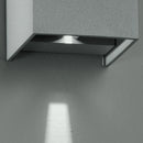 Applique Silver Cubica Emissione Luminosa Sopra Sotto Regolabile Led 6 watt Luce Calda Intec LED-W-ALFA/6W-2