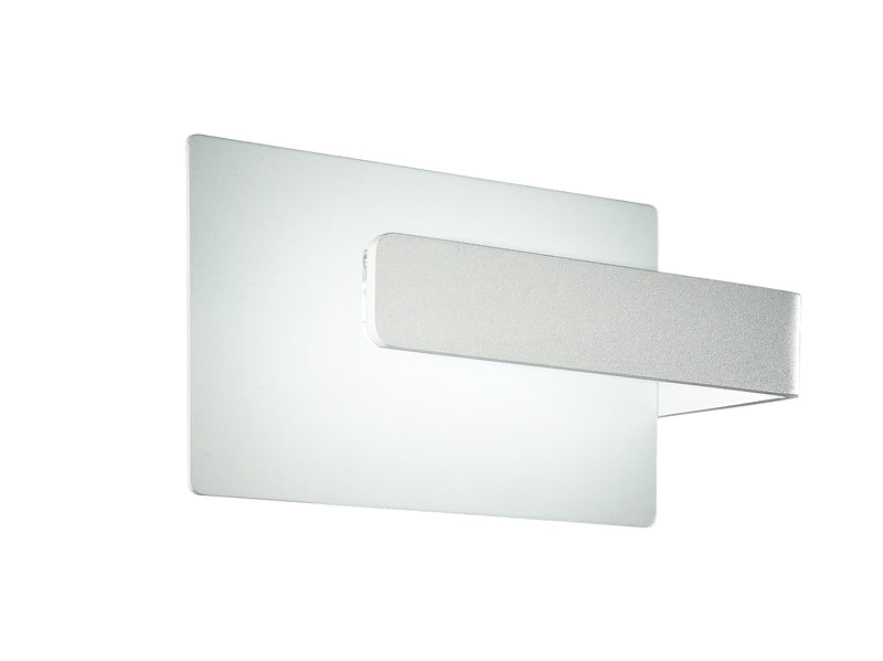 Applique Moderna Alluminio Bianco Goffrato Lampada da Parete Led 4 watt Luce Calda Intec LED-W-LAMBDA/4W-1