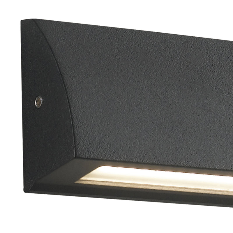 Faretto Segna Passi Parete Alluminio Nero Luce verso Basso Led 6 watt Luce Naturale Intec LED-W-SHELBY-170-2