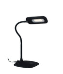 Lume Nero Comandi Touch Metallo Silicone Plastica Lampada Lettura Led 4,8 watt Luce Naturale Ambiente LEDT-DARWIN-1