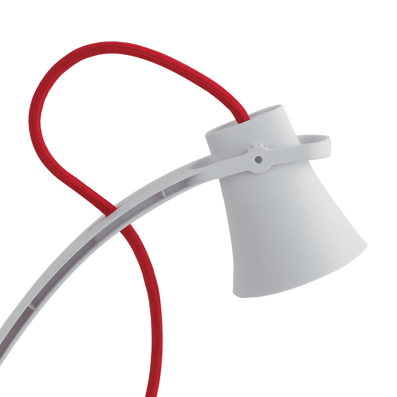 Lume per Scrivania Plastica Bianca Metallo Lampada Led 2,4 watt Luce Naturale Ambiente LEDT-KANT-2