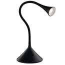 Lampada da Lettura Applique Metallo Silicone Nero Moderna Led 3 watt Luce Naturale Ambiente LEDT-NEWTON-1