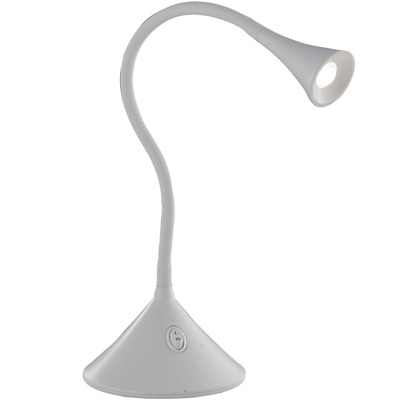 Lume per Scrivania Applique Bianca Metallo Silicone Lampada Led 3 watt Luce Naturale Ambiente LEDT-NEWTON-1