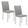 Set 2 sedie Imbottite 42x54x93 cm in Tessuto Ranger   Licya Light Grey / Gambe Silver