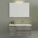 Mobile Bagno Sospeso 100 cm Lavabo e Specchio Bonussi Pegaso Grigio Eucalipto-2