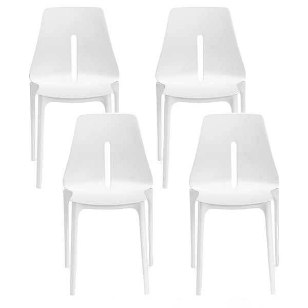 Set mit 4 stapelbaren Stühlen 85 x 50 x 51 cm aus Polypropylen und Fiberglas Lisbon White online