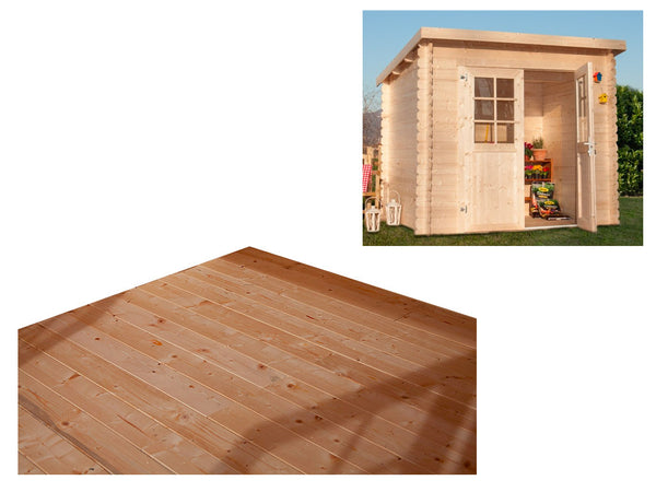 acquista Pavimento per Casetta Box da Giardino Asia 300x300 cm in Legno di Abete Grezzo