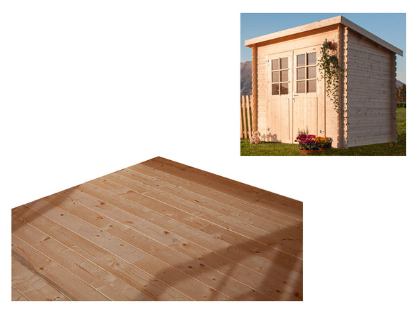 Pavimento per Casetta Box da Giardino Nina 250x200 cm in Legno di Abete Grezzo sconto