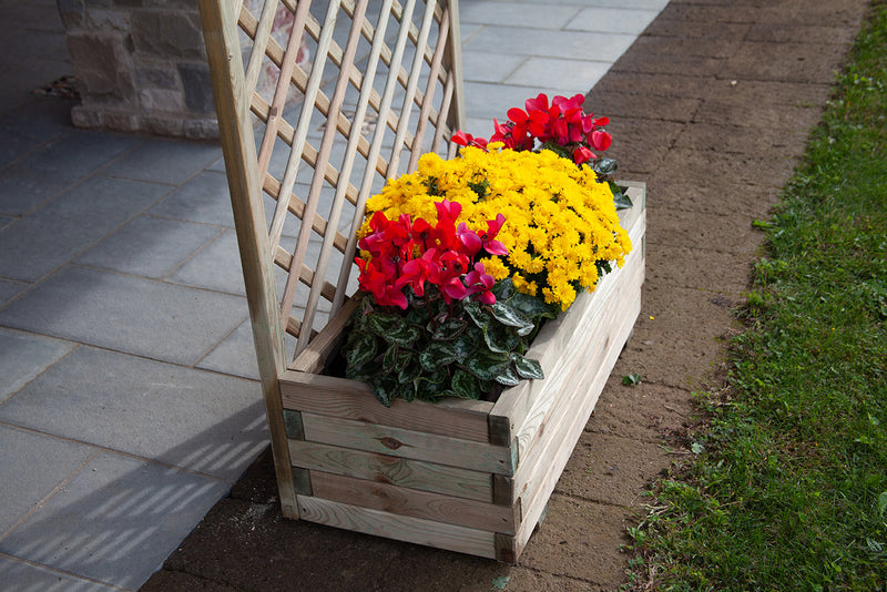 Fioriera da Giardino con Traliccio 120x44x180 cm in Legno-6