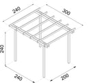 Pergola Autoportante 240x300 cm in Legno-2