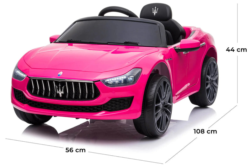 Macchina Elettrica per Bambini 12V con Licenza Maserati Ghibli Rosa-5