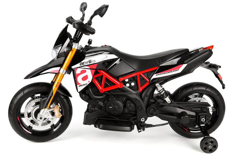 Moto Elettrica per Bambini 12V Aprilia Dorsoduro Rossa-3